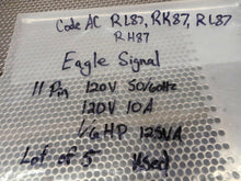 Load image into Gallery viewer, Eagle Signal Code AC RL87, RK87, RL87, RH87 Relays 120V 50/60Hz 10A (Lot of 5)
