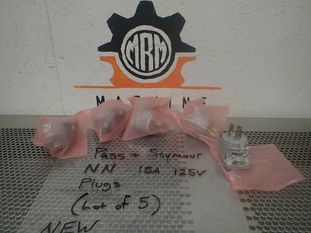 Pass & Seymour NN 15A 125V Plugs New Old Stock (Lot of 5)