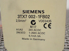 Load image into Gallery viewer, Siemens 3TX7 002-1FB02 Relay Interface Modules 24V AC/DC 1-250V AC/DC (Lot of 2)
