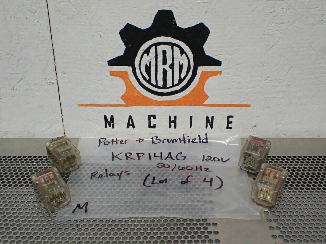 Potter & Brumfield KRP14AG 120V Relays 50/60Hz Used With Warranty (Lot of 4)