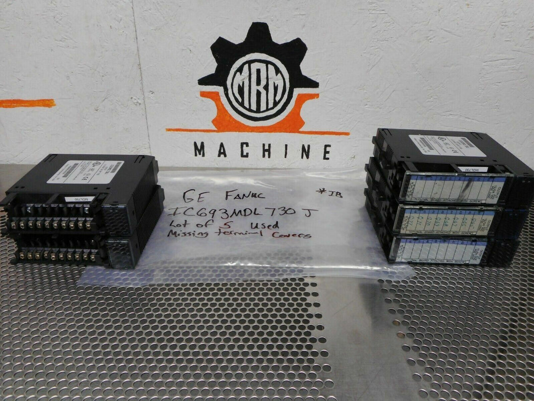 GE Fanuc IC693MDL730J Output Module 12/24VDC 2A 8PT POS Used (Lot of 5)