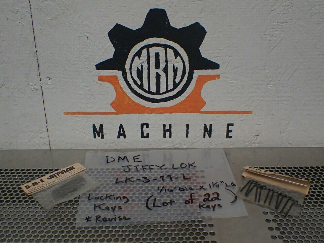 DME Jiffy-Lok LK-3-11-L Locking Keys 1/16