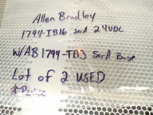 Load image into Gallery viewer, Allen Bradley 1794-IB16 Ser A Flex I/O 24VDC Sink Input &amp; 1794-TB3 Base Lot of 2

