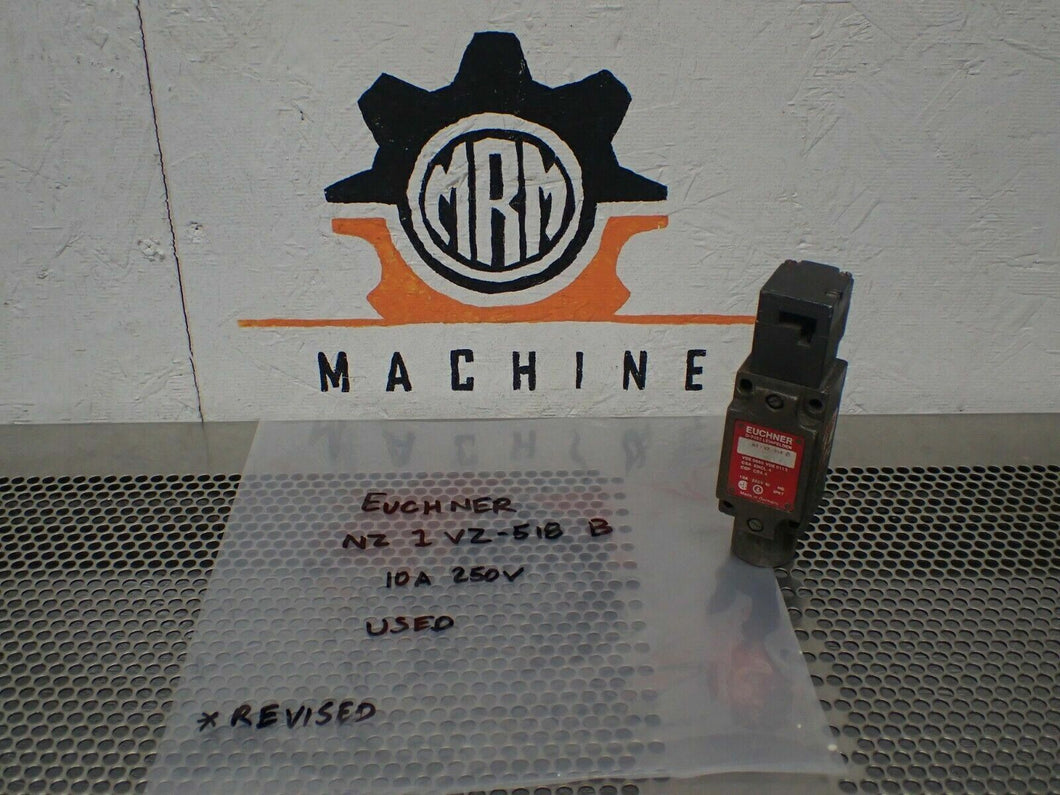 Euchner NZ1VZ-518B Safety Switch 10AMP 250VAC Used With Warranty See All Pics