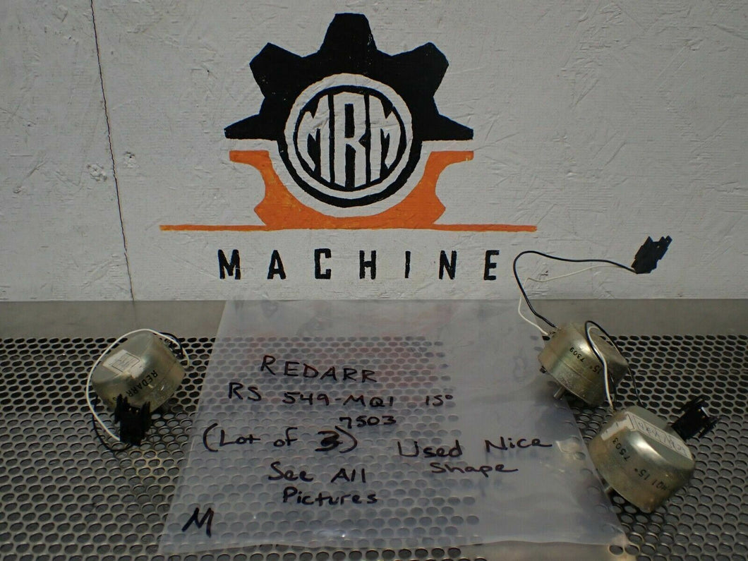 REDARR RS 549-MQ1 7503 Rotary Solenoids 15 Degree Used With Warranty (Lot of 3)