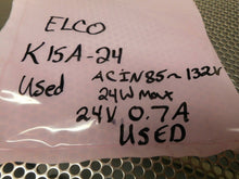 Load image into Gallery viewer, ELCO K15A-24 Power Supply AC In 85-132V Pin: 24W Max 24V 0.7A Used With Warranty
