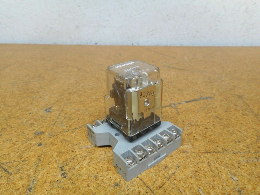 Siemens SRPA14DG-24 Relay 24VDC With S7E892 10A 300VAC Socket Used With Warranty