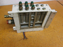 Load image into Gallery viewer, SMC Pneumatic Manifold Air 4 Station With (3) VQ4100-5 Solenoid Valves Used
