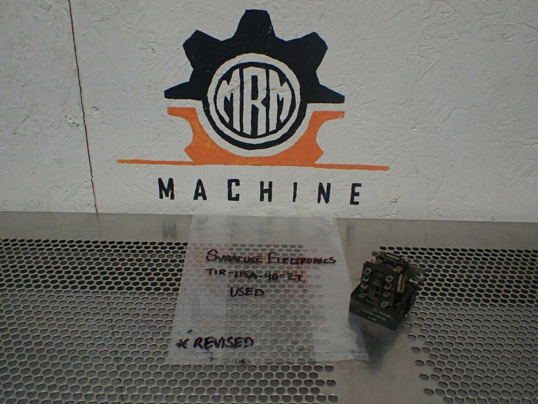 Syracuse Electronics TIR-115A-40-2T 4569 Solid State Relay Used With Warranty