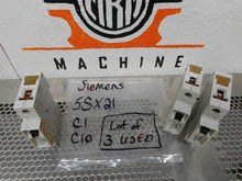Load image into Gallery viewer, Siemens (2) 5SX21 C1 &amp; (1) 5SX21 C10 Circuit Breakers 277VAC Used With Warranty

