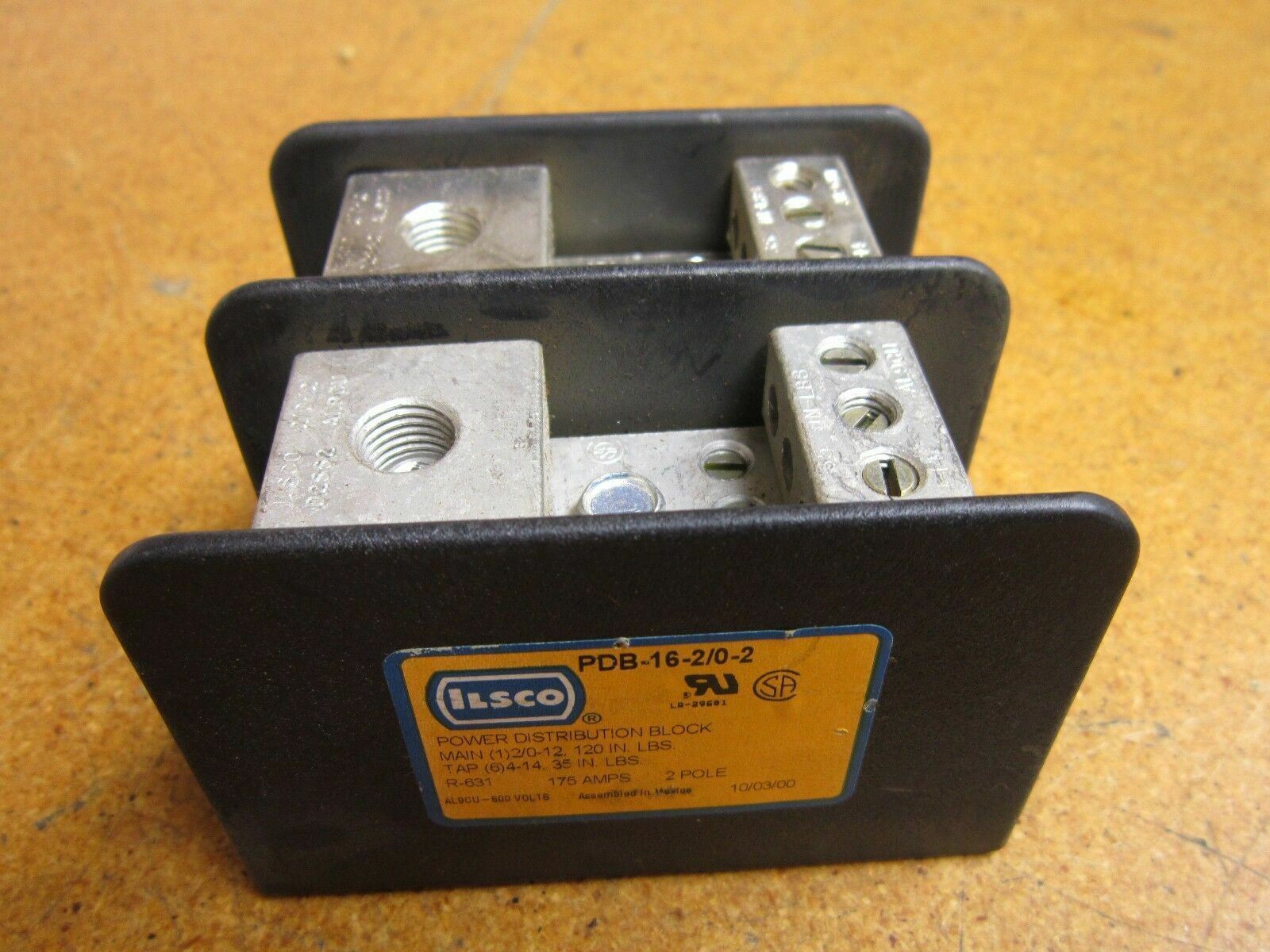 Mrm Distribution ILSCO PDB-16-2/0-2 Power Distribution Block 175A 2 Pole – MRM Machine