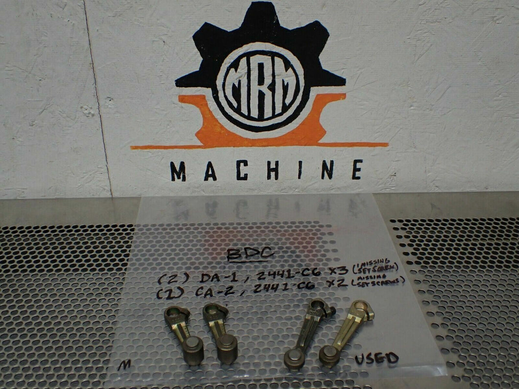 Square D (2) DA-1 & (2) CA-2 Roller Levers Used Missing Set 2 Screws See Pics