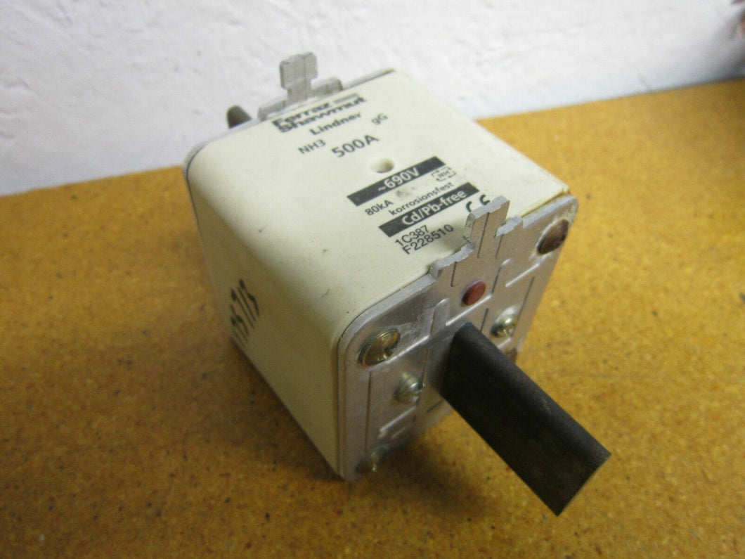 Ferraz Shawmut NH3-500A Linder Fuse gL/gG 690V 50kA F2285510 Gently Used