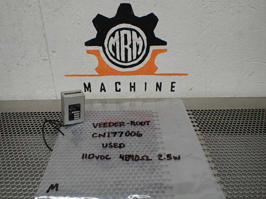 Veeder-Root CN177006 6 Digit Counter 110VDC 4840 Ohms 2.5W Used With Warranty