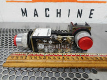 Load image into Gallery viewer, Allen Bradley 800MR-B6 Ser A (2) Red Pushbuttons &amp; 800M-XAK Ser A Contact Blocks
