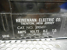 Load image into Gallery viewer, Heinemann Electric 2X0411 20A Circuit Breakers 120/240VAC 1 Pole Used (Lot of 2)
