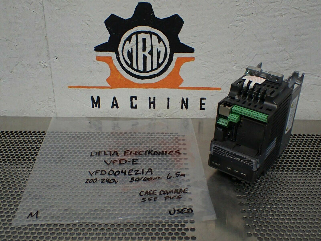 Delta Electronics VFD004E21A Motor Drive Inverter 0.4kW/0.5HP Used (Damaged)