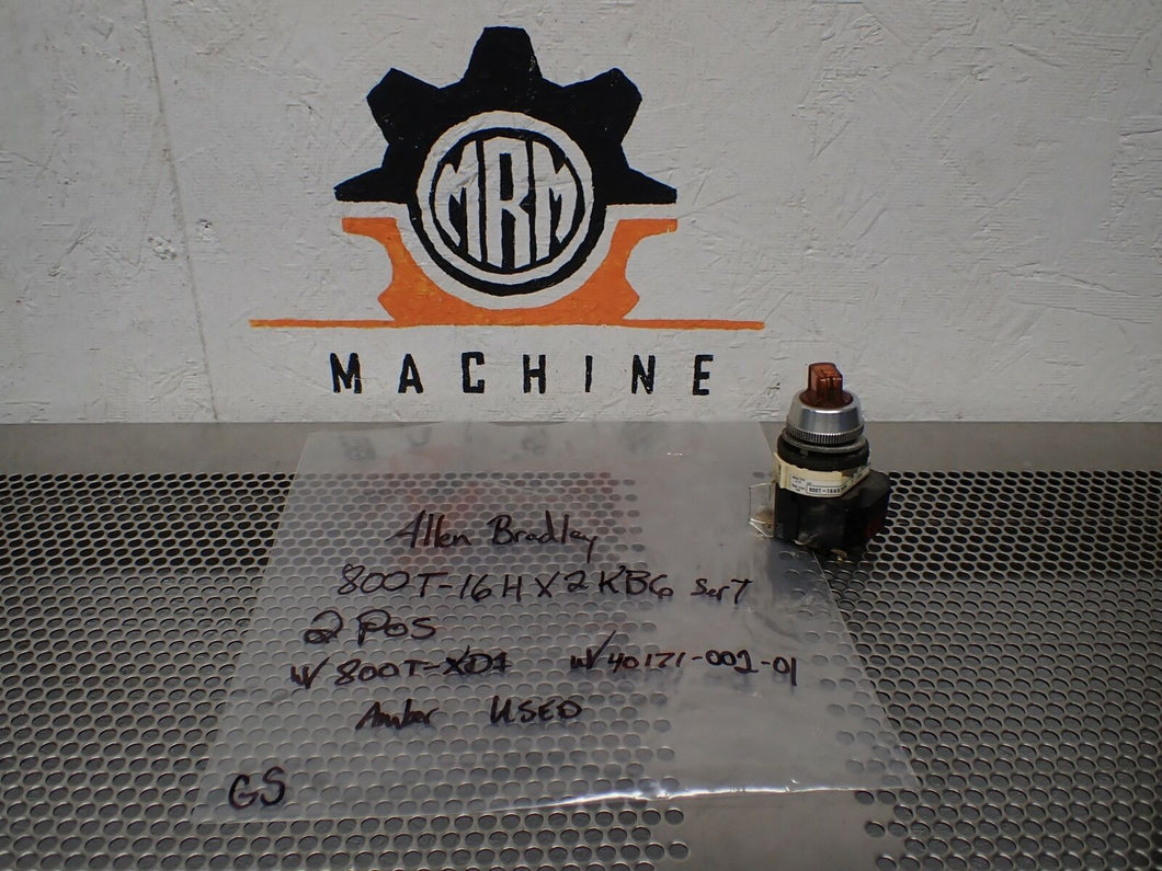 Allen Bradley 800T-16HX2KB6 Ser T 2 Pos. Selector Switch 800T-XD1 40171-002-01