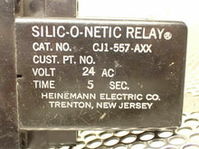 Load image into Gallery viewer, Heinemann CJ1-557-AXX SILIC-O-NETIC Relay 24VAC Time 5 Sec Used See All Pictures
