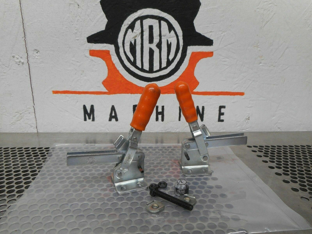 BRAUER V100/2B (2) Flanged Base Vertical Toggle Clamps One Missing Hardware NEW