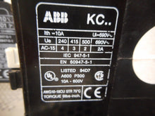 Load image into Gallery viewer, ABB KC40E Contactor 24VDC CA7-10-01 Auxiliary Contact &amp; RV-BC6/60 Used (2 Lot)
