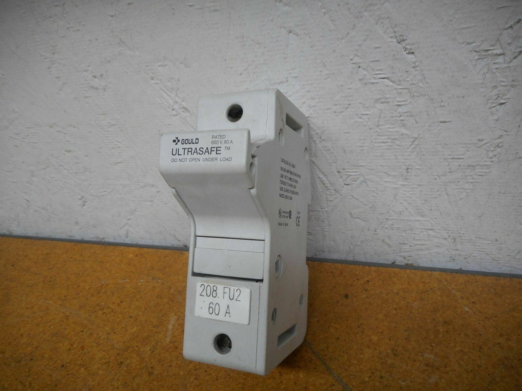 Gould Ultrasafe US6J1 Fuse Holders 60A 600V Used (Lot of 2)