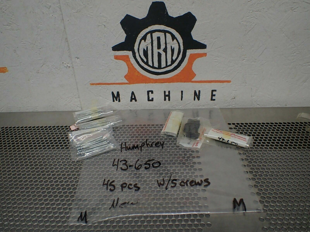 Humphrey 43-650 Hardware (45 Piece Lot) With Screws New Old Stock