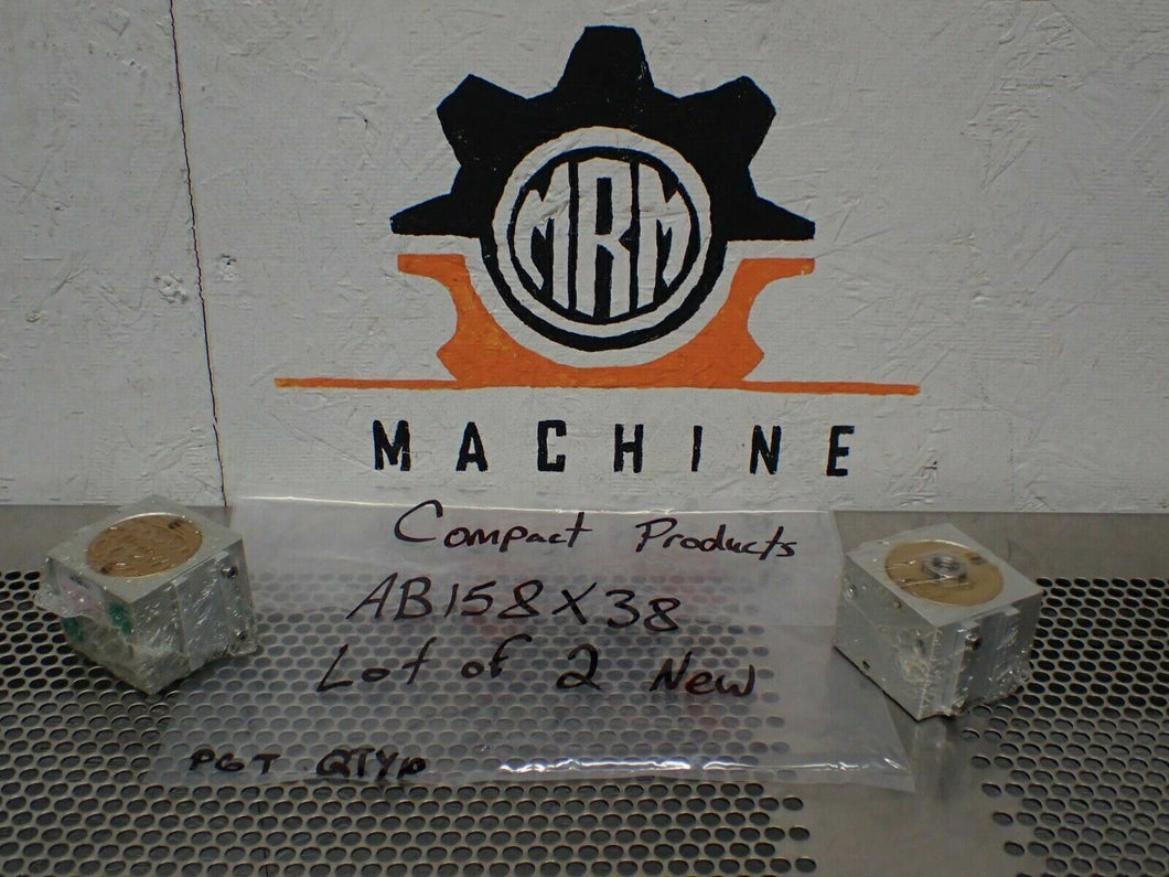 Compact Products AB158X38 Pneumatic Cylinders New Old Stock (Lot of 2)
