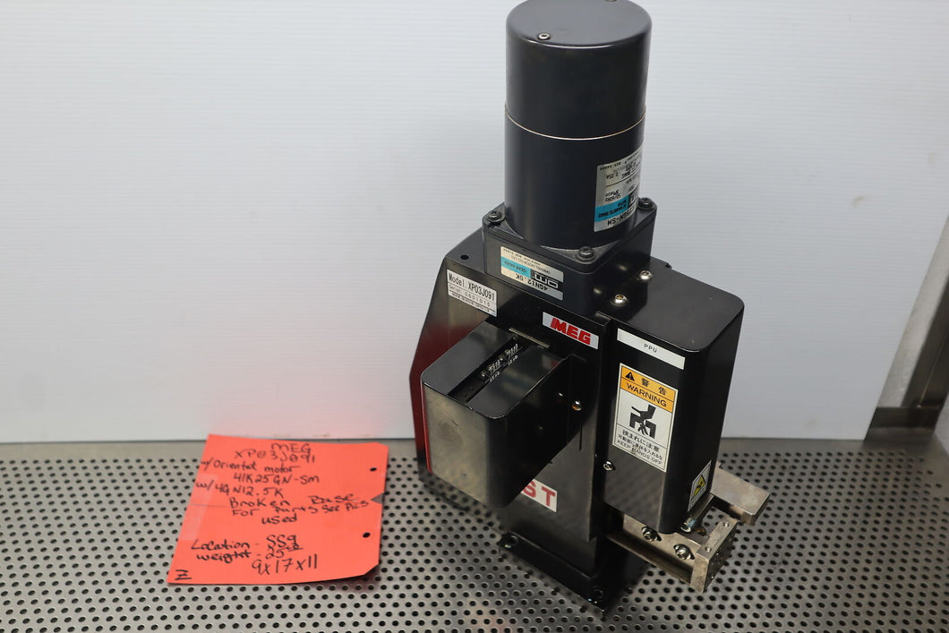 MEG XP03J091 W/ Orient Motor 41K25GN-SM Motor W/ 4GN12.5K Gear Head See All Pics