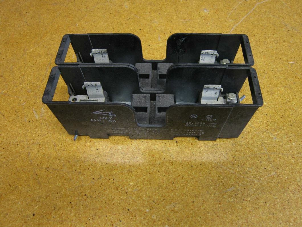 Connectron Inc 632-11 FUSE BLOCK 600V 30A TYPE FB