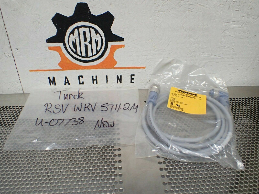 Turck U-07738 RSV WKV 5711-2M 300V 9A Cordset New Old Stock