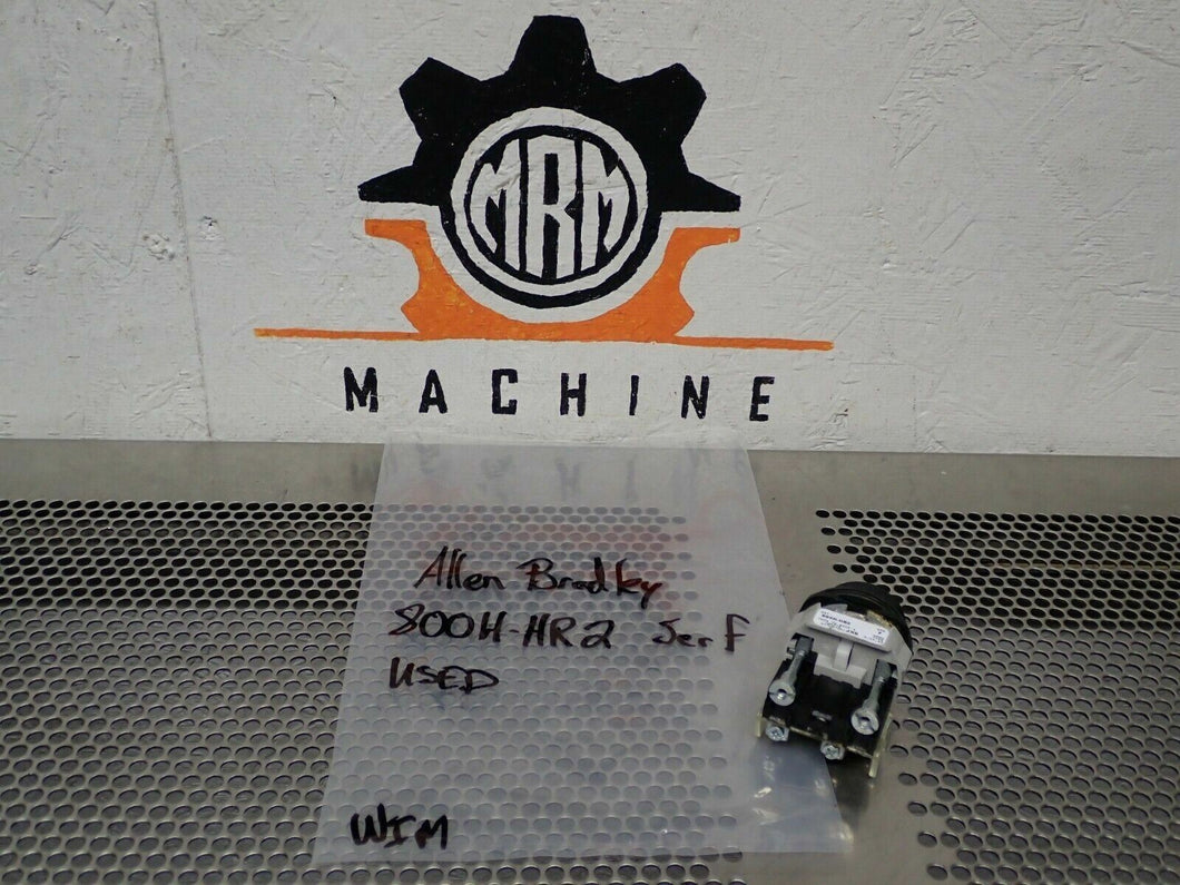 Allen Bradley 800H-HR2 Ser F 2 Position Selector Switch (No Knob) W/ 800T-XA