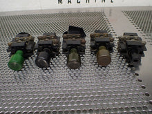Load image into Gallery viewer, (Lot of 5 Pushbuttons) (1) Black (1) Green (2) Grey &amp; (1) No Button See All Pics

