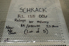 Load image into Gallery viewer, SCHRACK RL 135 006 Relays 6V 50/60Cy 8A/250VAC 5,3Ohms New No Box (Lot of 5)
