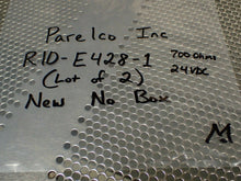 Load image into Gallery viewer, Parelco Inc R10-E428-1 Relays 700Ohms 24VDC New Old Stock (Lot of 2)
