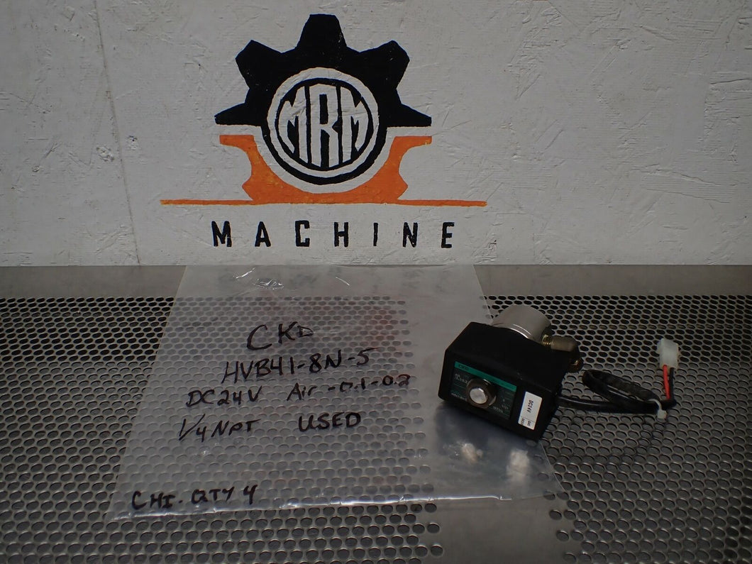CKD HVB41-8N-5 Solenoid Valve DC24V 1/4NPT Used With Warranty See All Pictures