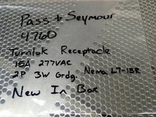 Load image into Gallery viewer, Pass &amp; Seymour 4760 Turnlok Receptacle 15A 277VAC 2P 3W Grdg. New Old Stock
