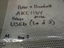 Load image into Gallery viewer, Potter &amp; Brumfield AKC11DY 24VDC Relays Used With Warranty (Lot of 2) See Pics
