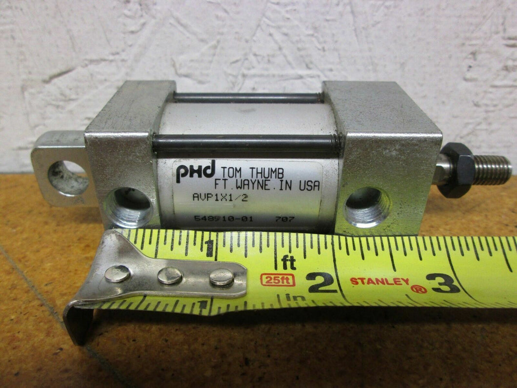 PHD AVP1X1/2 548910-01 CYLINDER 1IN BORE 1/2IN STROKE GENTLY USED