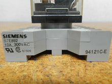 Load image into Gallery viewer, Siemens SRPA14DG-24 Relay 24VDC With S7E892 10A 300VAC Socket Used With Warranty
