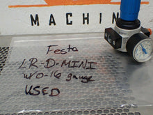 Load image into Gallery viewer, Festo LR-1/4-D-MINI-N &amp; LR-D-MINI Regulator With Gauge 0-16bar 0-220PSI Used
