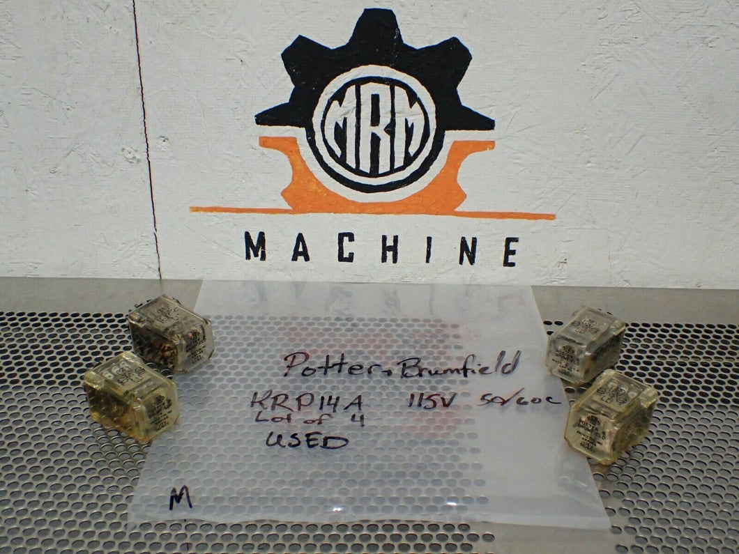 Potter & Brumfield KRP14A 115V 50/60C Relays Used With Warranty (Lot of 4)