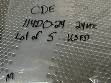 Load image into Gallery viewer, CDE 114DO-24 Relays 24VDC Coil 1/10HP 120VAC Used With Warranty (Lot of 5)

