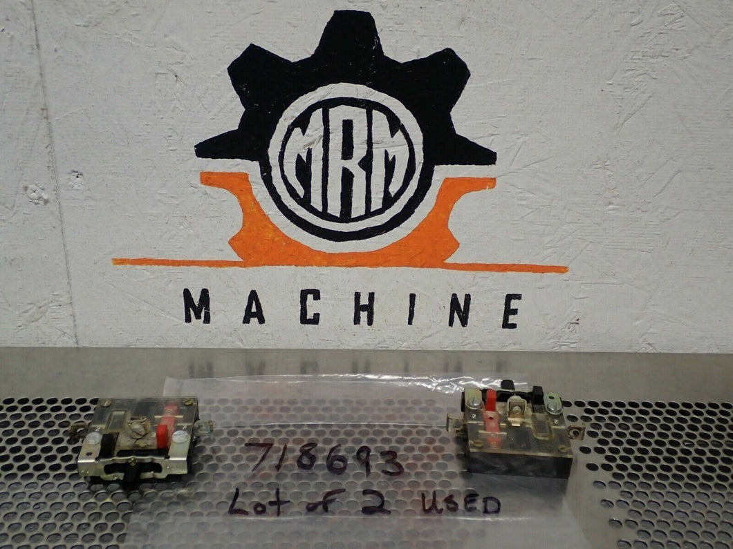 718693 Auxiliary Contact Blocks Used With Warranty (Lot of 2)