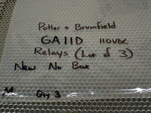 Load image into Gallery viewer, Potter &amp; Brumfield GA11D 110VDC Relays New No Box (Lot of 3) See All Pictures
