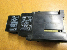 Load image into Gallery viewer, ABB KC40-24VDC 10A 600V Contactor With CA7 Auxiliary Contact Block Used
