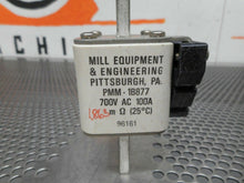 Load image into Gallery viewer, Mill Equipment &amp; Engineering PMM-1B 877 Fuse 700VAC 100A Used With Warranty
