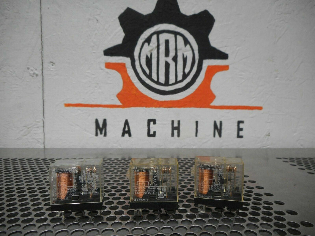 Allen Bradley 700-HK36Z24 Ser A Relays 24VDC Coil 10A Used With Warranty (3 Lot)