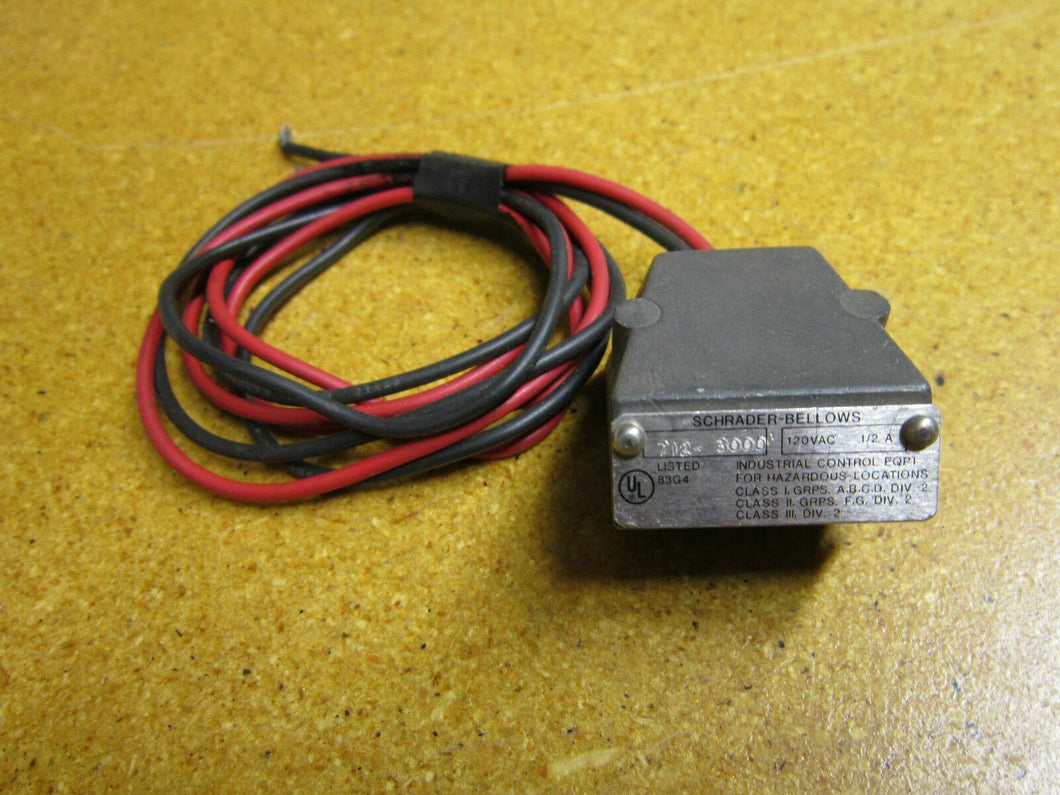 Schrader Bellows Parker 712-3000 Magnetic Reed Switch 120VAC 1/2A Gently Used