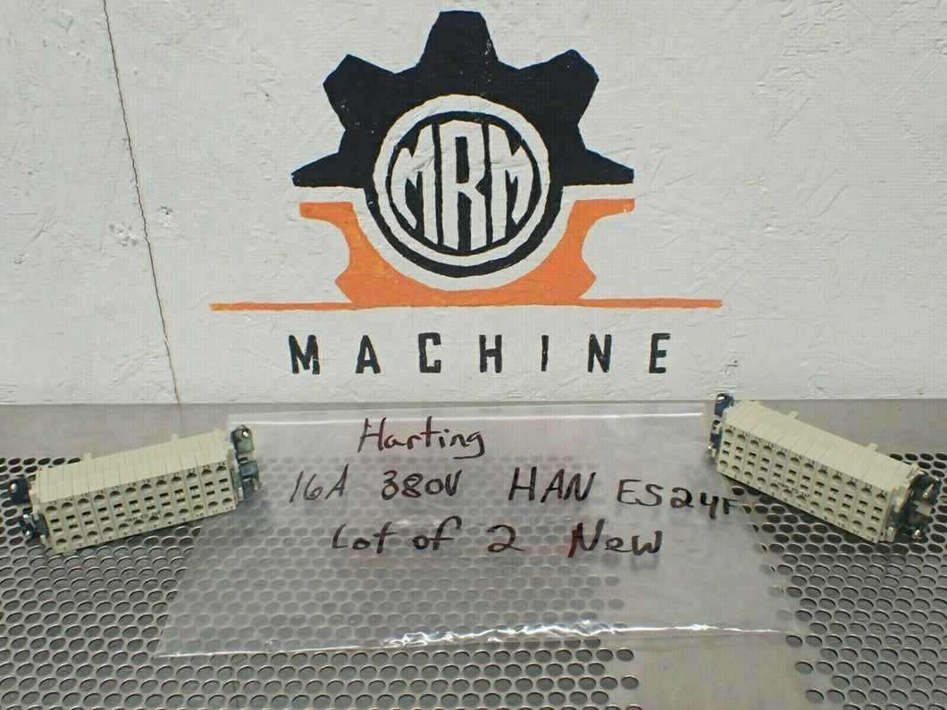Harting HAN ES24F 16A 380V Female Connectors New No Box (Lot of 2)
